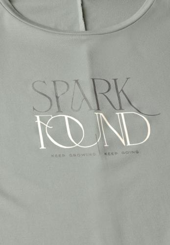 T-Shirt mit Wording Grün 40