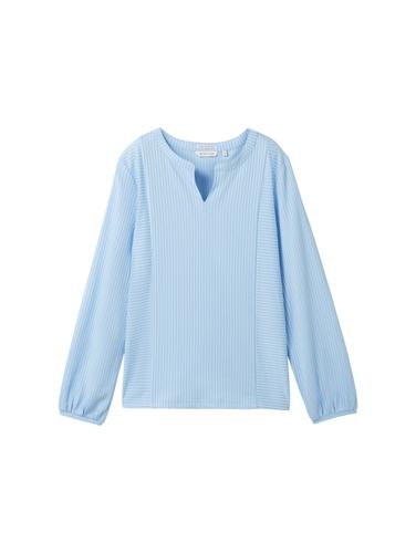 Bluse mit Streifenmuster XXL Regular Fit - Blue White Thin Stripe