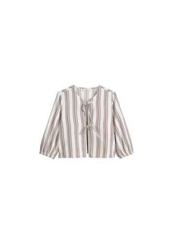 Gestreifte Blusenjacke relaxed M Relaxed Fit - Offwhite_multi_01