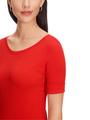 Schmal geschnittenes T-Shirt mit 3/4-Arm 44 - Flame Red
