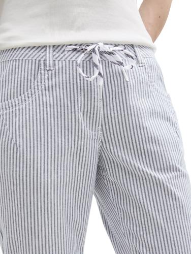 Tapered Relaxed Hose 46/28 Tapered Fit - Navy Irregular Woven Stripe