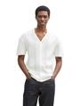 Relaxed Fit Strickhemd im Polo-Look XXL Relaxed Fit - Off White