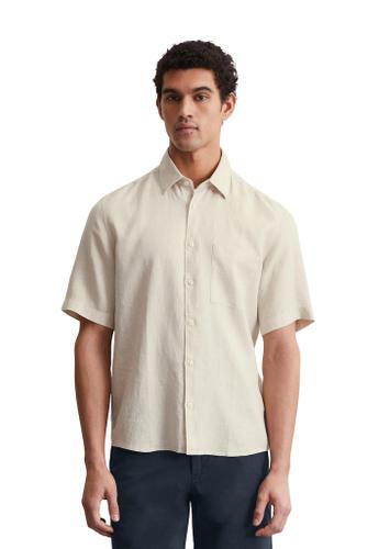 Kurzarm-Hemd regular M Regular Fit - Gray Silk