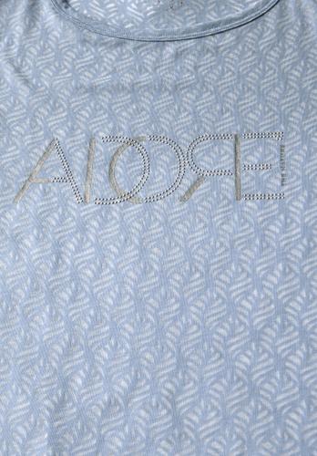 Ausbrenner-Shirt mit Wording - Hellblau / XL