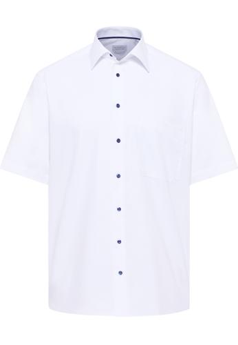 Hemd Hahnentritt Kurzarm 42/Kurzarm COMFORT FIT - Weiß