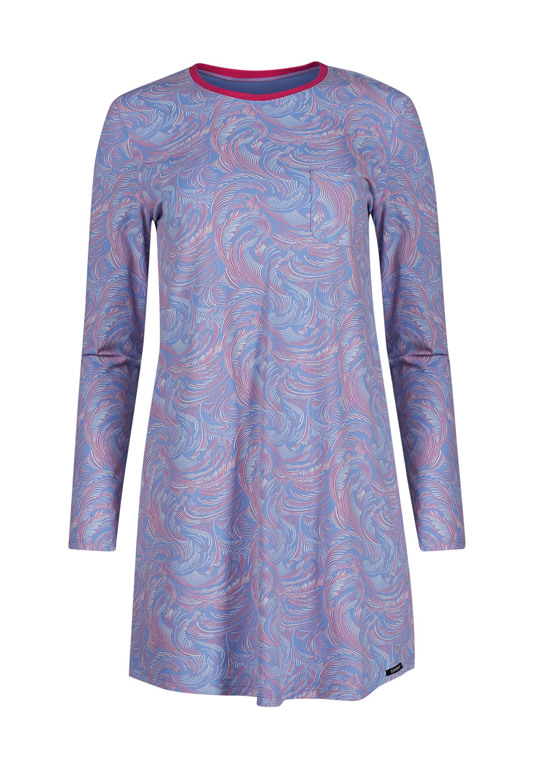 Skiny Damen Sleepshirt langarm Night In Skiny 03 36 - Iced Storm
