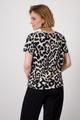 T-Shirt mit Leomuster 44 - Schwarz Gemustert