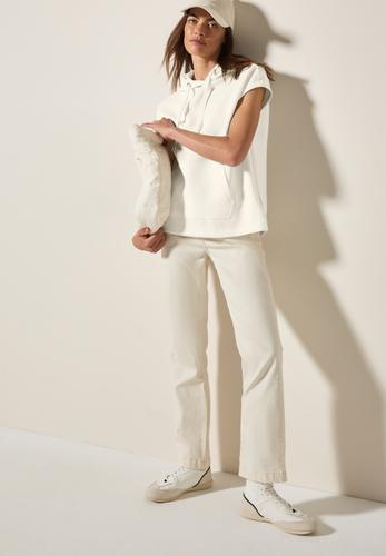 Kurzarm Sweatshirt L - Vanilla White