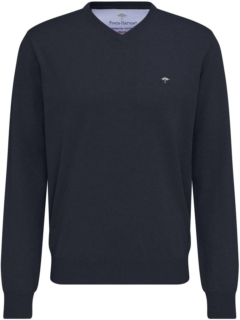 V-Neck Blau M