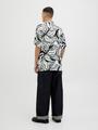 JJJEFF MONOCHROME RESORT SHIRT SS S Locker geschnitten - Black