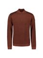 Pullover Half Zip Plated Structure Knit XXL Regular Fit - Terra