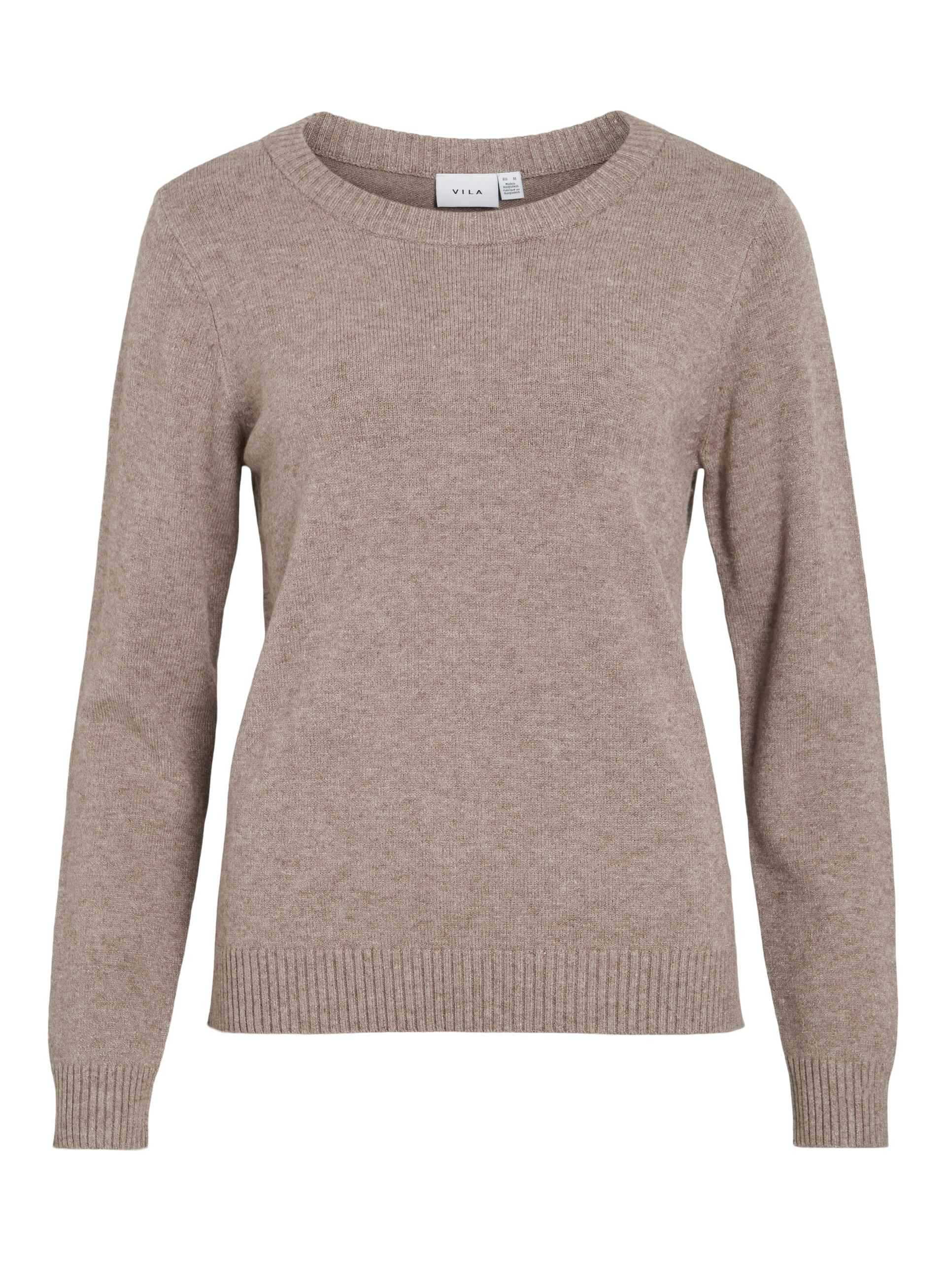 VIRIL O-NECK L/S KNIT TOP - NOOS M Normal geschnitten - Falcon