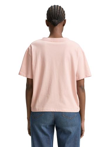 Boxy Fit T-Shirt mit V-Ausschnitt XL Boxy Fit - Rose Smoke