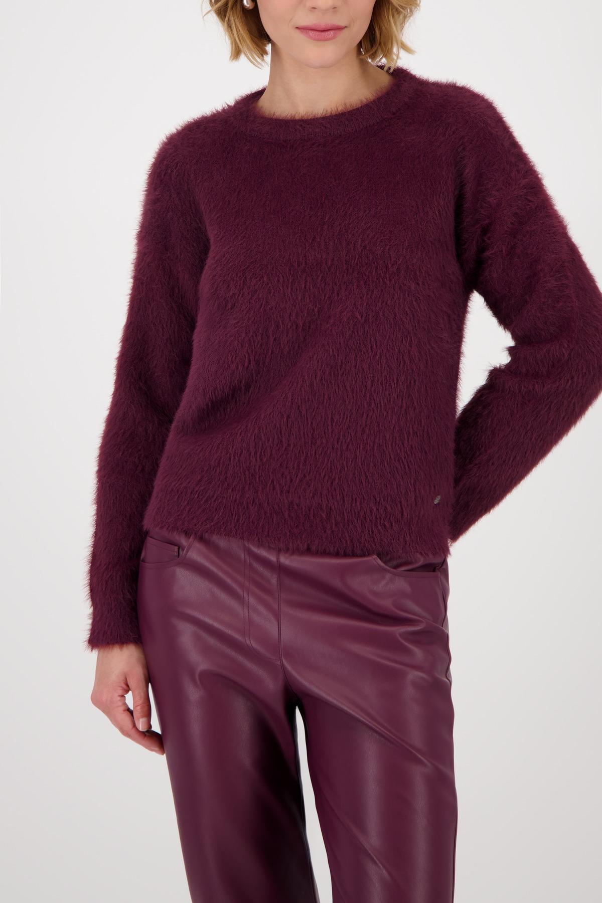 Weicher Langarm-Pullover 42 - Bordeaux