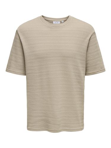 ONSGIVO REG 12 SS CREW KNIT NOOS L Normal geschnitten - String