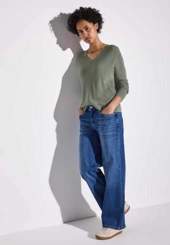Glitzernder Pullover 36 - Dusty Milky Green