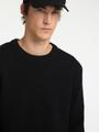 SLHCODY LS KNIT RELAXED CREW NECK NOOS S Locker geschnitten - Black