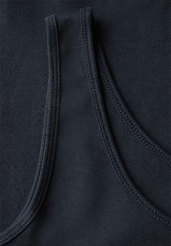 Basic Top mit Rundhals aus Baumwolle XXL - Universal Blue