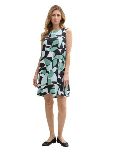 Kleid aus Viskose 36 Regular Fit - Green Dots And Shapes Design