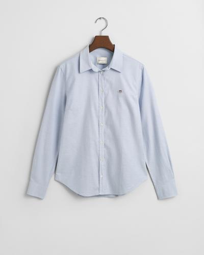 Slim Fit Stretch Oxford-Bluse 38 - Light Blue