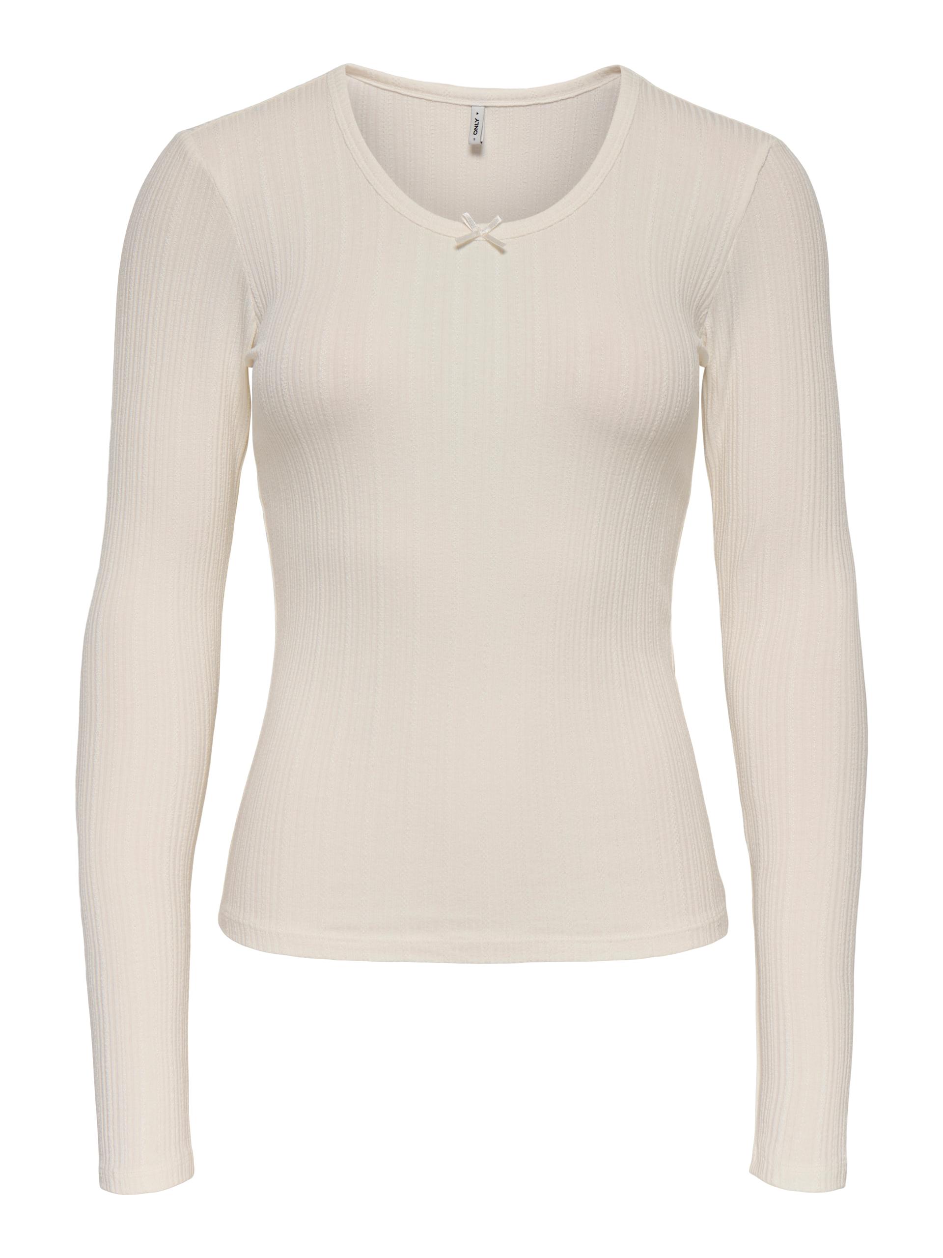 ONLLINE L/S O-NECK TOP BOX JRS S Normal geschnitten - Cloud Dancer