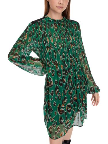 Gesmoktes Greo-Print-Kleid 38 - Brilliant Green New