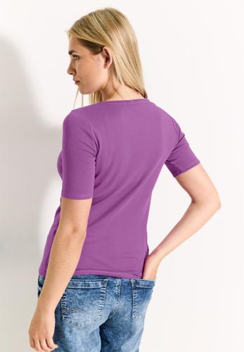 T-Shirt in Unifarbe L - Iced Violet