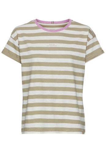 T-Shirt aus Organic Cotton S Regular Fit - Straw Stripes