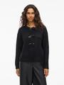 VIBRIANNA O-NECK L/S BOW KNIT CARDIGAN S Normal geschnitten - Black Beauty