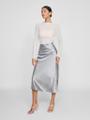 VIDINNE SILVER MIDI SKIRT #8 Silber 38