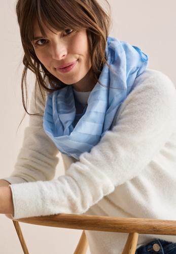 Gestreifter Loop-Schal A - Fresh Light Blue