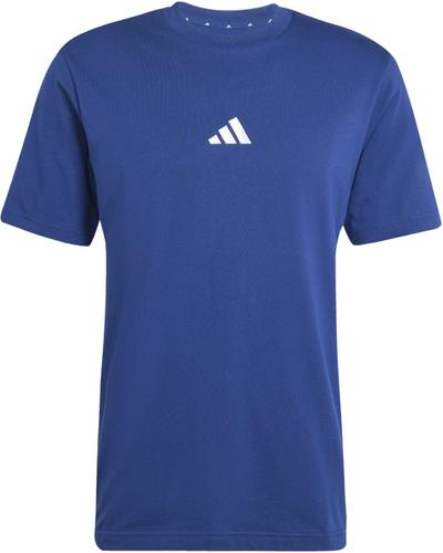 ADIDAS Herren Shirt Essentials 3-Streifen Single Jersey S in Blau