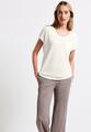 Leinen-Look T-Shirt 36 - Off White