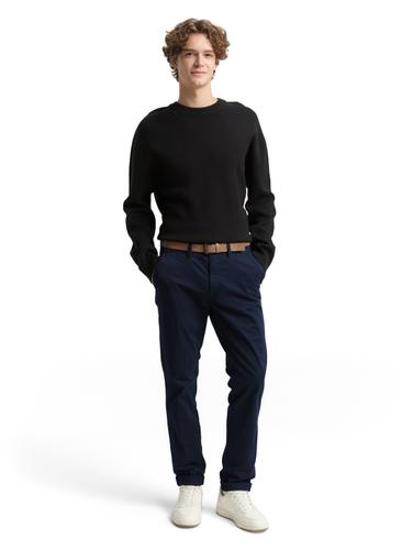 Slim Fit Chino Hose mit Gürtel 31/32 Slim Fit - Sky Captain Blue