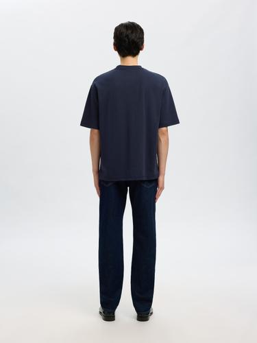 SLHLOOSEOSCAR SS O-NECK TEE NOOS XL Locker geschnitten - Sky Captain