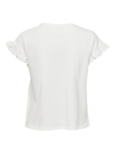ONLIRIS S/S EMB TOP JRS M Normal geschnitten - Cloud Dancer