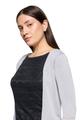 Strickbolero M Figurumspielend - Grau/silber
