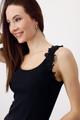 Top mit Spitze 36 - Schwarz