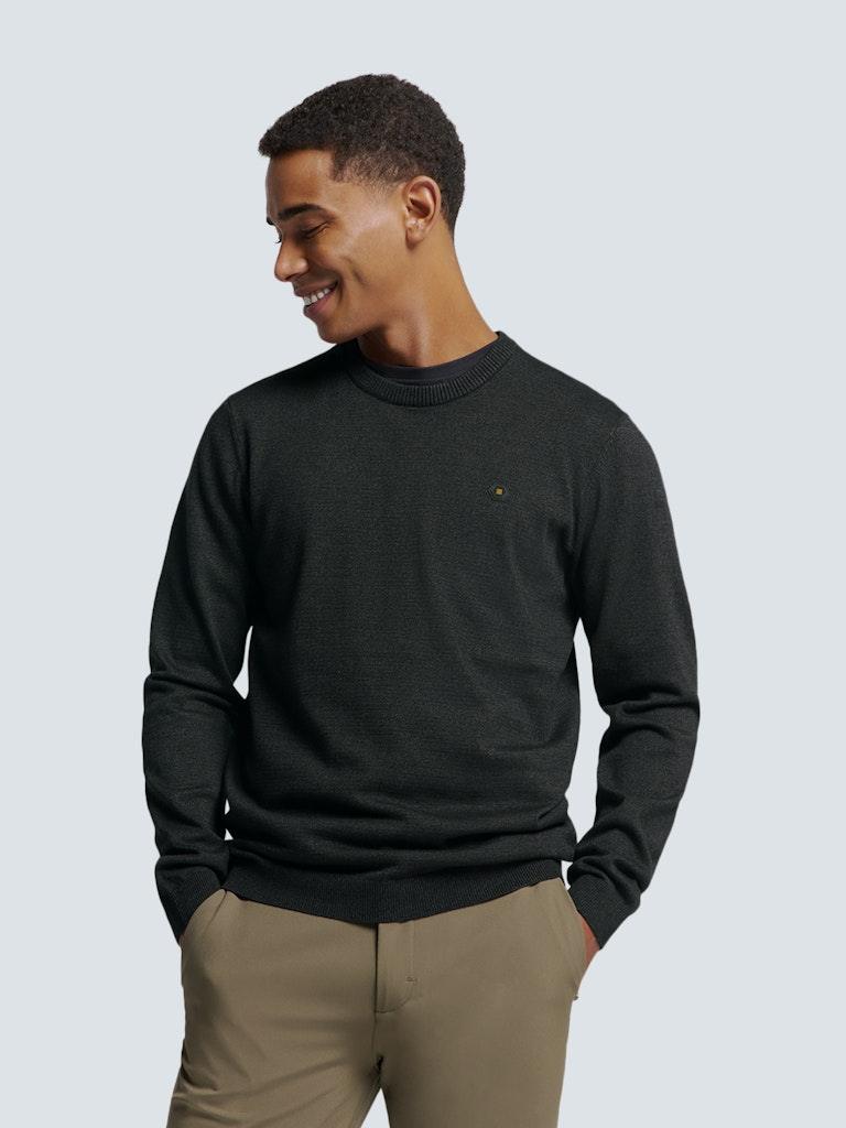 Pullover Crewneck 2 Coloured Melange Grau L