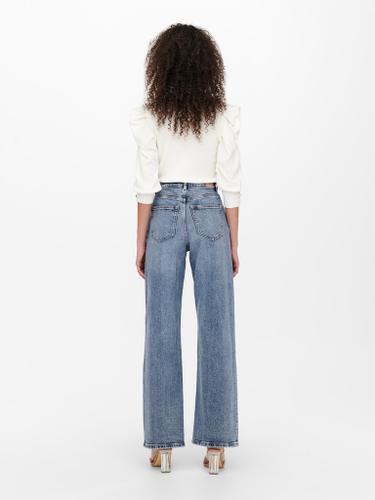 ONLJUICY HW WIDE LEG DNM REA365 NOOS 27/32 Weiter Beinschnitt - Medium Blue Denim