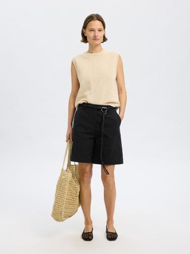 SLFVIENNA HW WIDE SHORTS 40 Normal geschnitten - Black