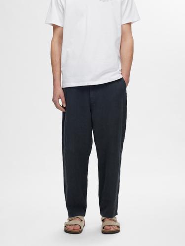 SLH180 RELAXED CROPPED MAGNUS SUN PANT S Locker geschnitten - Dark Sapphire