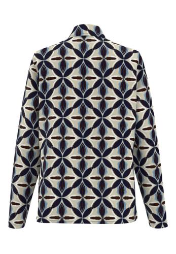 Bluse ELEMENTS mit Allover-Print 38 - French Blue/ink/sand