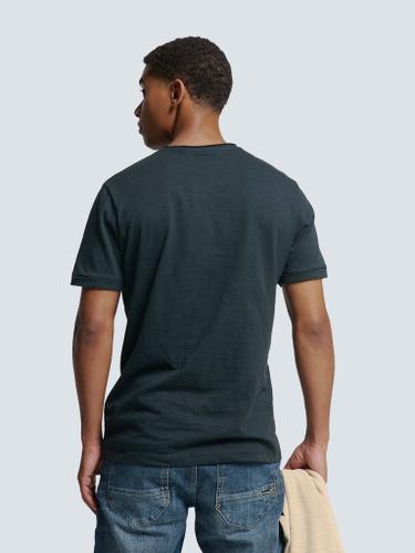 T-Shirt Crewneck Slub Blau XL