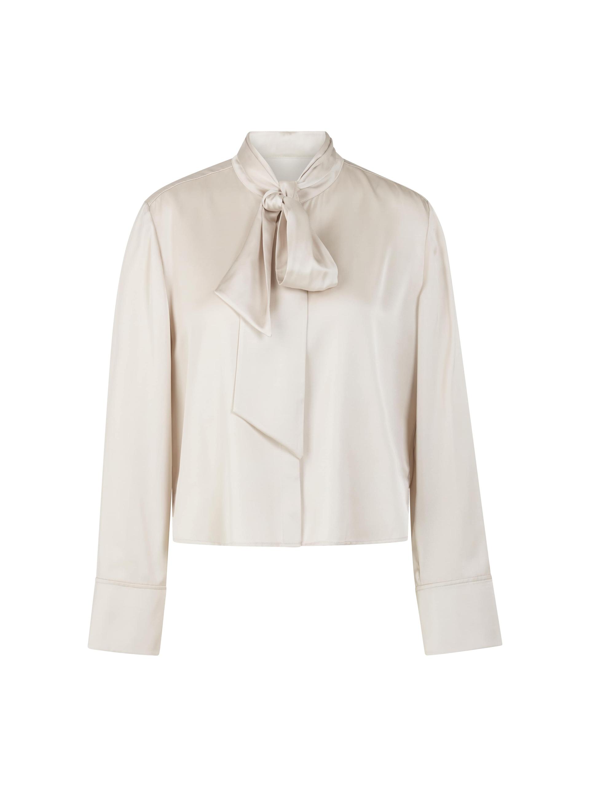 Feminine Bluse mit Schluppe 36 - Smoke