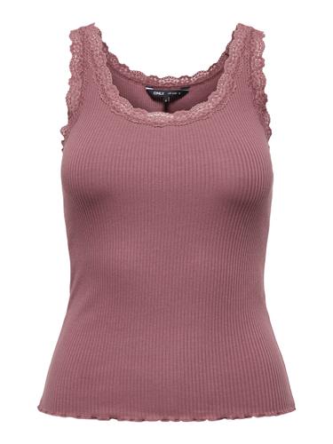 ONLSARA SHARAI LACE TANK TOP JRS NOOS XS Normal geschnitten - Rose Brown