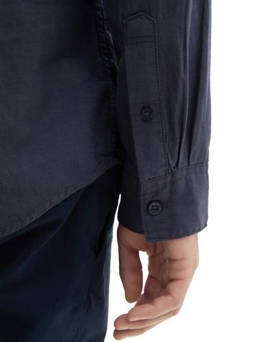Fitted Hemd aus Baumwolle XXL Slim Fit - Blue Structure