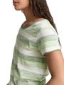 T-Shirt mit Rundhalsausschnitt XL Regular Fit - Green Shading Stripe