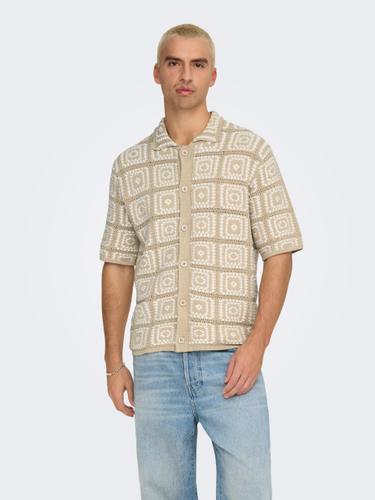 ONSBART RLX 5 SS SHIRT KNIT NOOS L Locker geschnitten - Silver Lining
