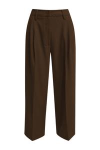 Straight Cropped Pants XL - Choco